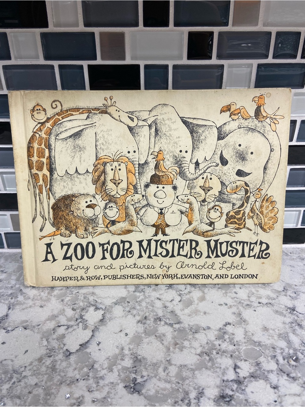 A Zoo for Mister Muster Illustrated Children's Book - Cream & Brown Cover